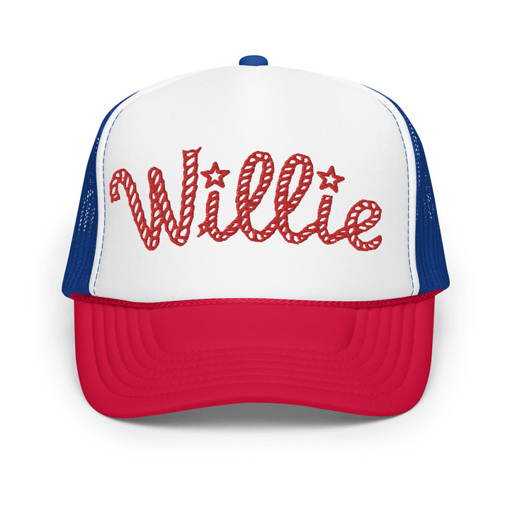 Hat - Emb. Trucker: D13 - Willie R/W/B